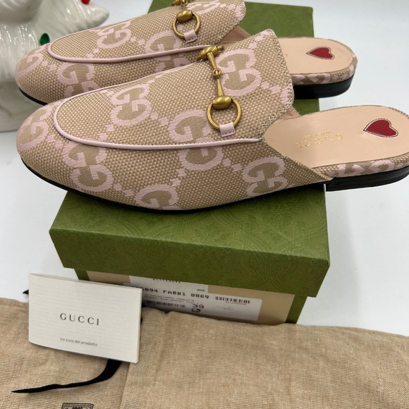 Women’s Gucci Princetown slipper in jumbo GG Carmel canvas size 39 made in Italy - Picture 5 of 8